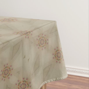Elegant Romantic Kaleidoscopic Flowers Tablecloth
