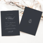 Elegant Romantic Monogram Classy Wedding Invitation<br><div class="desc">Capturing the essence of classic romance, this invitation is the perfect choice for couples seeking a touch of nostalgia blended with modern elegance. Designed to coordinate with the "Augusta" Wedding Invitation Collection. To change details, click "Details." To move the text or change the size, font, or colour, click "Edit using...</div>