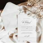 Elegant Romantic Monogram Classy Wedding Invitation<br><div class="desc">Capturing the essence of classic romance, this invitation is the perfect choice for couples seeking a touch of nostalgia blended with modern elegance. Designed to coordinate with the "Augusta" Wedding Invitation Collection. To change details, click "Details." To move the text or change the size, font, or colour, click "Edit using...</div>