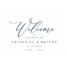Elegant Romantic, Navy Blue font, Wedding Welcome
