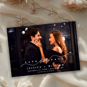 Elegant Romantic Photo   Modern  Save The Date