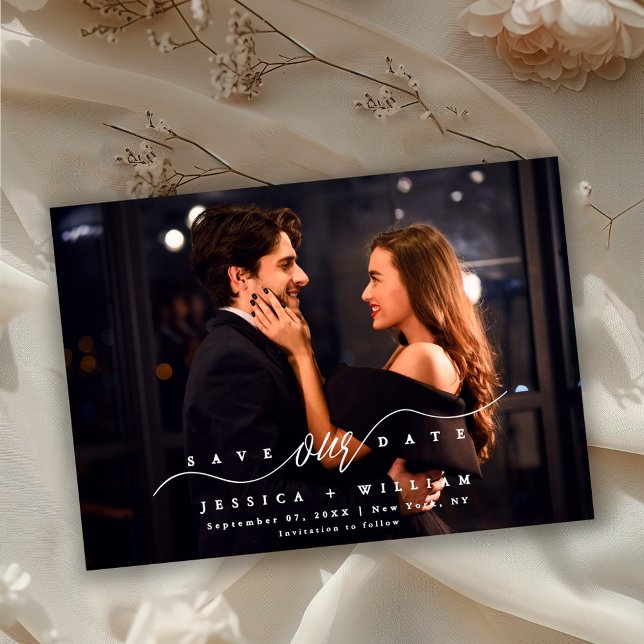 Elegant Romantic Photo | Modern  Save The Date (Creator Uploaded)