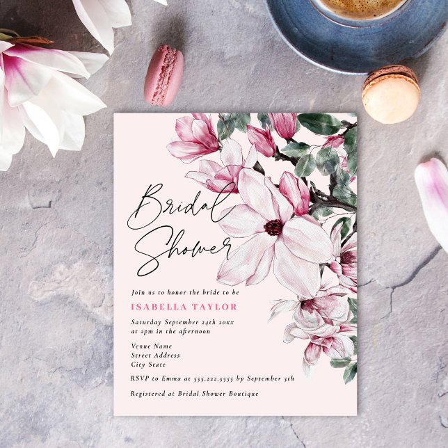 Elegant Romantic Pink Floral Budget Bridal Shower  (Creator Uploaded)