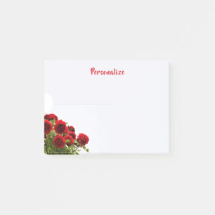 Elegant Romantic Red Rose Bouquet Personalised Post-it Notes