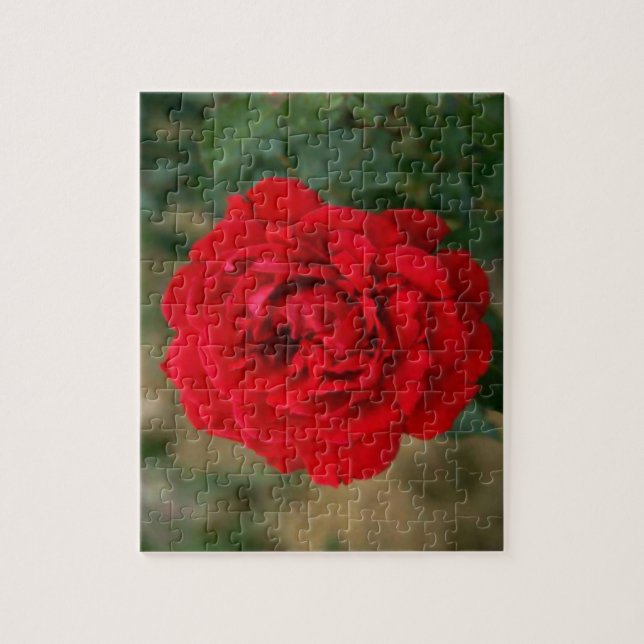 Elegant Romantic Red Rose Jigsaw Puzzle (Vertical)