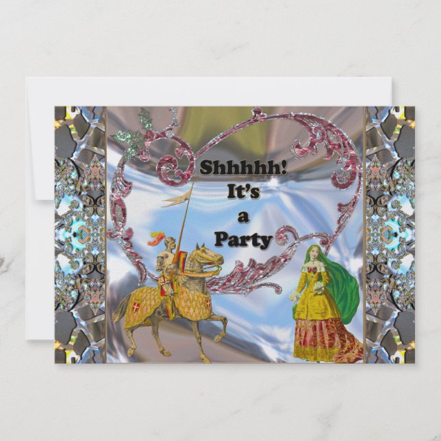 Elegant Romantic Surprise party invite (Front)