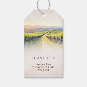 Elegant Romantic Vineyard Rustic Wedding Gift Tags