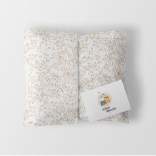 Elegant Romantic Vintage Floral Pattern Beige Wrapping Paper