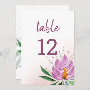 Elegant Romantic Violet Lotus Watercolor Art Announcement