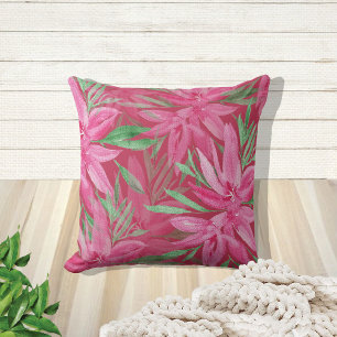 Elegant Romantic Watercolor Floral Art Cushion