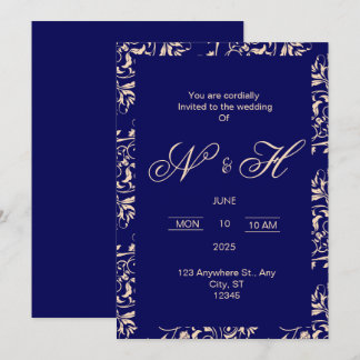 Elegant & Romantic wedding invitation