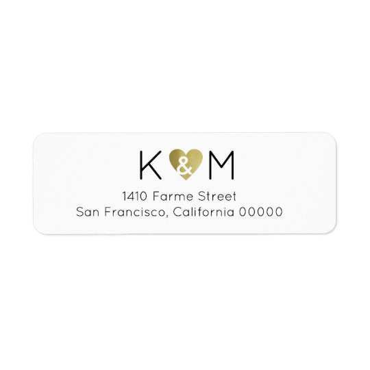elegant romantic wedding white return address label