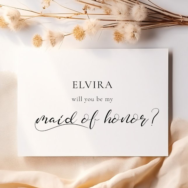 Elegant romantic will you be my maid of honour car invitation (Creator Uploaded)