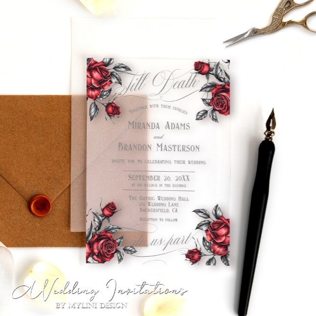 Elegant Rose Acrylic Floral Wedding Invitation (Creator Uploaded)