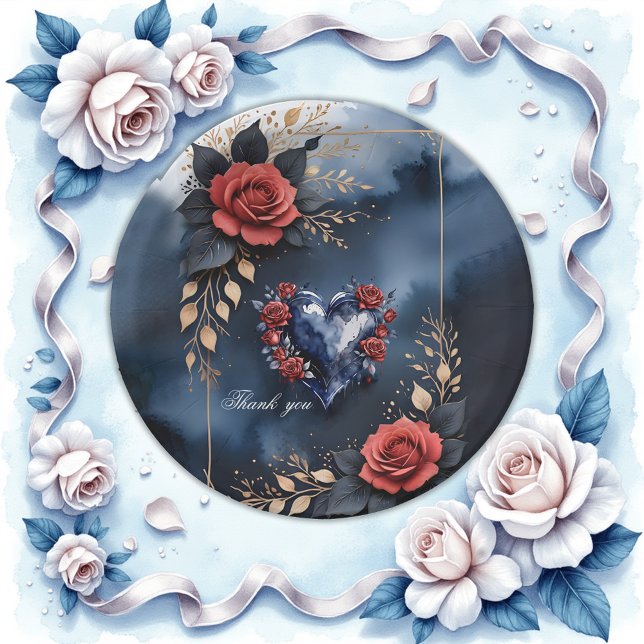 Elegant rose arrangement with golden foliage  paper plate (Creator Uploaded)