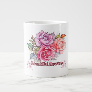 Elegant Rose Bloom Mug Design