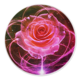 Elegant Rose Bloom: Personalized Door Knob Accent