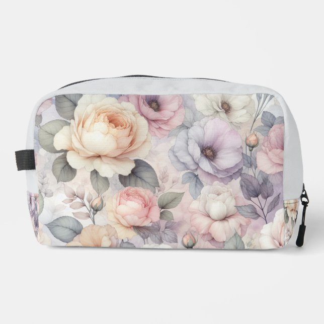 Elegant Rose Blossoms Dopp Kit (Front)