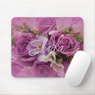 Elegant Rose Bouquet Mouse Mat