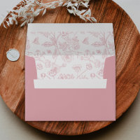 Elegant Rose Chinoiserie Victorian Floral Wedding