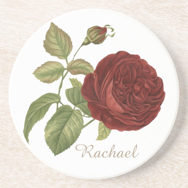 Elegant Rose Coaster (Front)