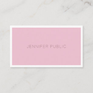 Elegant Rose Colour Modern Minimalistic Template Business Card