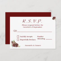 Elegant Rose-Corsage Response Card