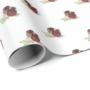 Elegant Rose Corsage Wrapping Paper