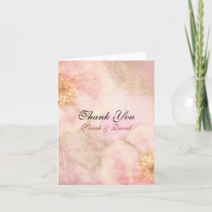 Elegant Rose Cottage Chic Floral Wedding Thank You Card
