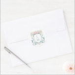 Elegant Rose Crest w/ Bow | Monogram Wedding Classic Round Sticker<br><div class="desc">The elegant watercolor monogram crest gives this sticker a beautiful and timeless look that any sophisticated bride will love. The top of the crest has watercolored roses and the bottom is embellished with a blue ribbon. Personalise this sticker with your initials inside the crest at the top. Colours include, light...</div>