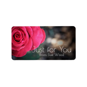 Elegant Rose Custom Just for You Gift Labels