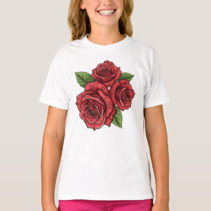 Elegant Rose Design T-Shirt