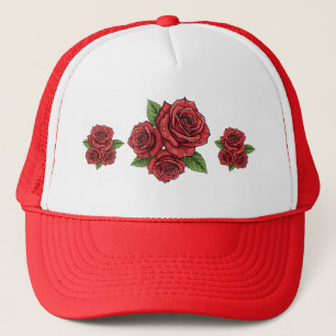 Elegant Rose Design Trucker Hat