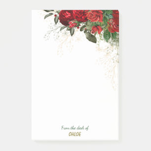 Elegant Rose Floral Border Post-it Notes