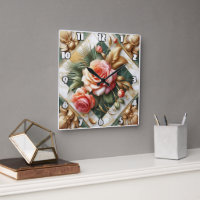 Elegant Rose Floral Design With Gold Accents
