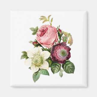 Elegant rose floral magnet