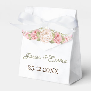 Elegant Rose Flower Customised Favour Box