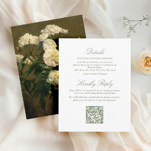 Elegant Rose Foral Wedding Enclosure Card