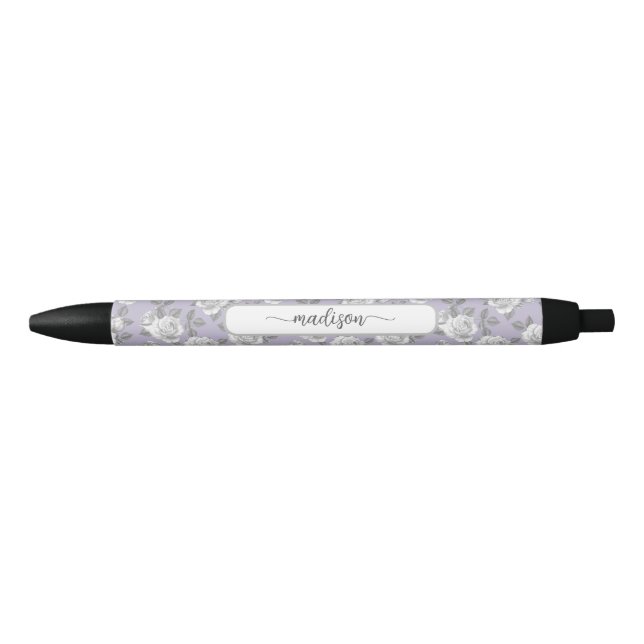 Elegant Rose Garden Lavender Pen (Front)