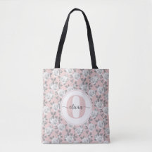 Elegant Rose Garden Monogram Pink