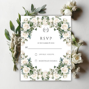 Elegant Rose Garden Wedding  RSVP Card