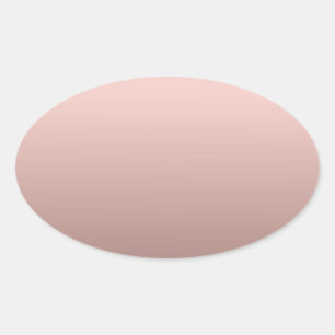 Elegant Rose Gold Add Your Text Blank Template Oval Sticker