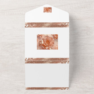 Elegant Rose Gold All in One Birthday Invite
