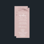 Elegant Rose Gold and Pink Wedding Program Programme<br><div class="desc">This elegant rose gold and pink wedding program is perfect for a classy wedding. The design features a stunning faux rose gold foil leafy frame on a blush pink background and is paired with a dazzling cursive font. Include the name of the bride and groom, the wedding date and location,...</div>