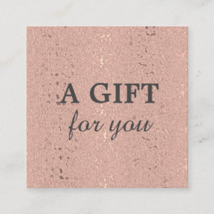 Elegant  Rose Gold Beauty Salon Discount Card