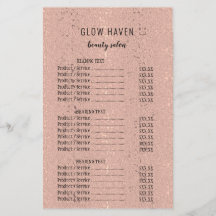 Elegant  Rose Gold Beauty Salon