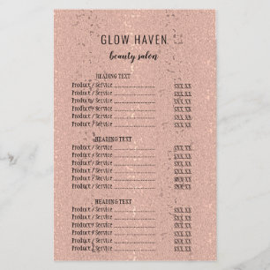 Elegant Rose Gold Beauty Salon Flyer
