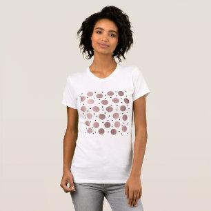 elegant rose gold black polka dots T-Shirt