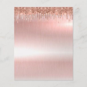 Elegant rose gold blank flyer