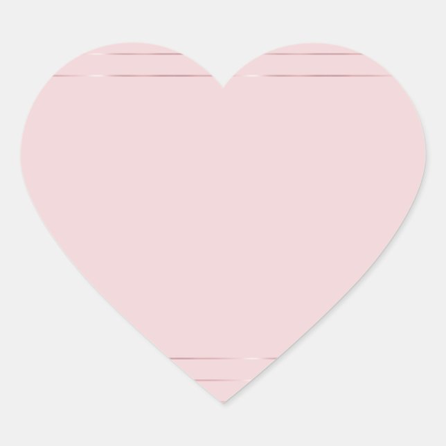 Elegant Rose Gold Blank Template Modern Trendy Heart Sticker (Front)